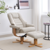 Sardinia Recliner Chair & Footstool in Mushroom